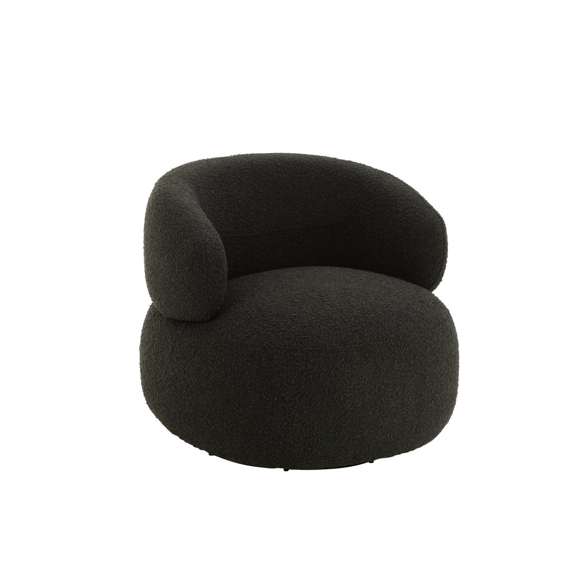 Armchair Swivel Round Foam Black J-Line