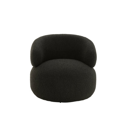 Armchair Swivel Round Foam Black J-Line