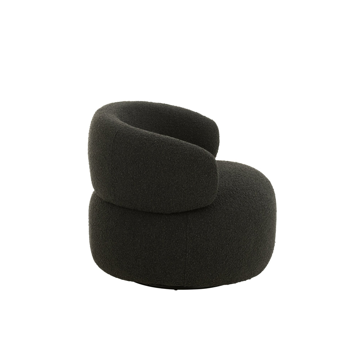 Armchair Swivel Round Foam Black J-Line