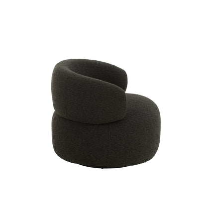 Armchair Swivel Round Foam Black J-Line