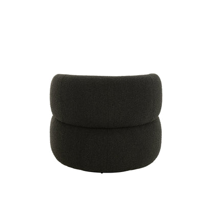 Armchair Swivel Round Foam Black J-Line
