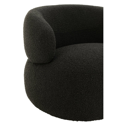 Armchair Swivel Round Foam Black J-Line