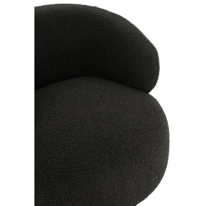 Armchair Swivel Round Foam Black J-Line