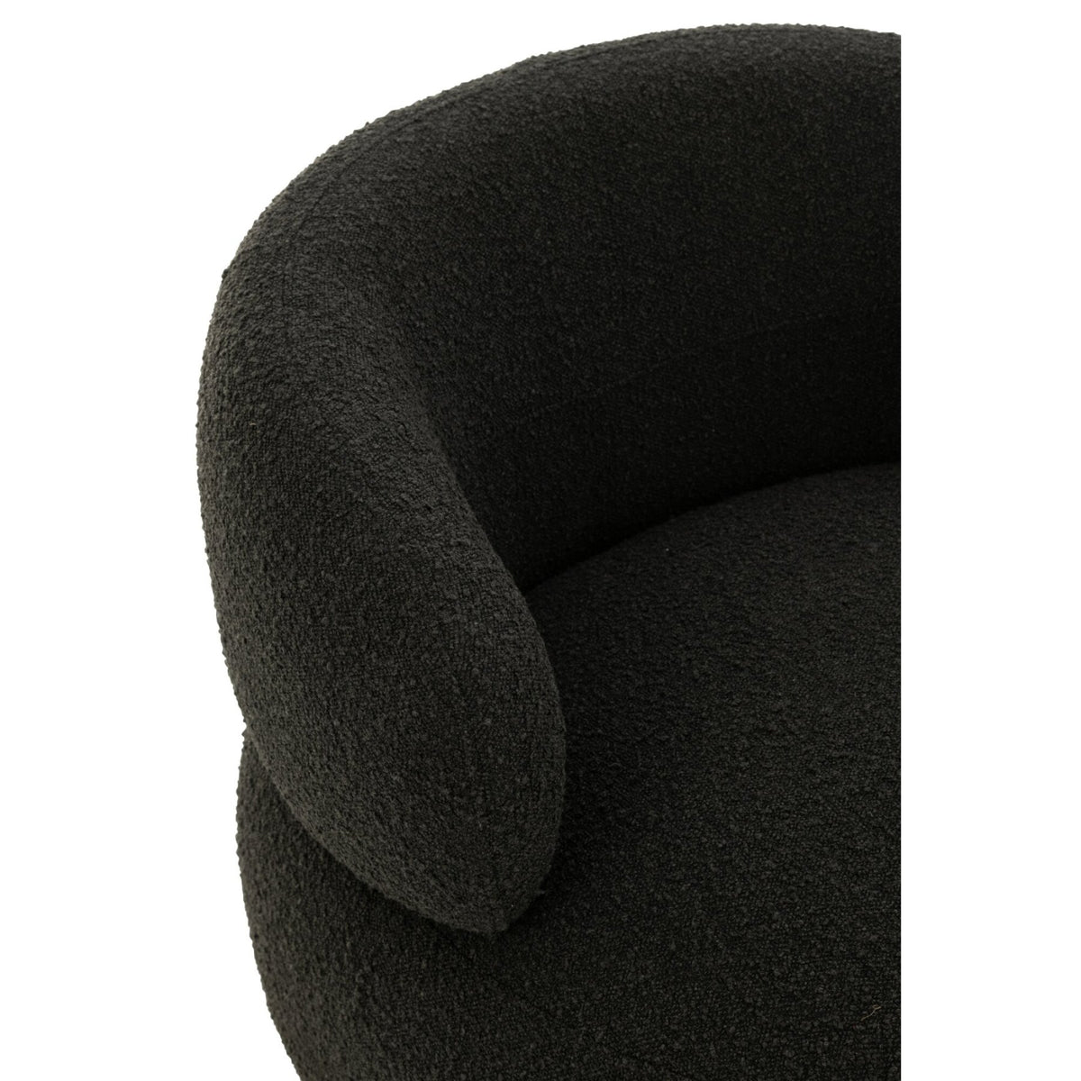 Armchair Swivel Round Foam Black J-Line