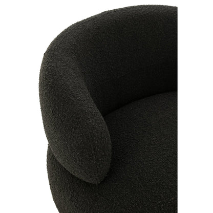 Armchair Swivel Round Foam Black J-Line