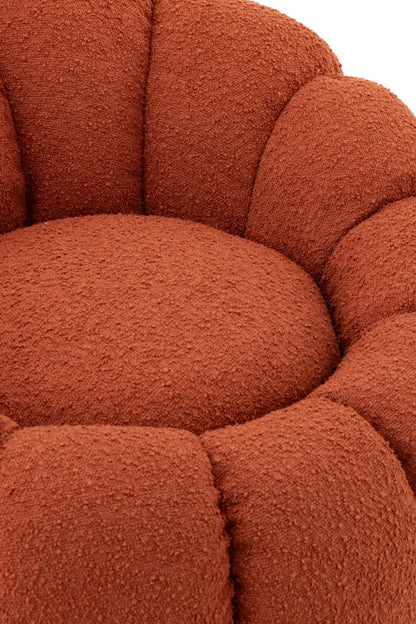 Armchair Flower Foam Rust Brown J-Line