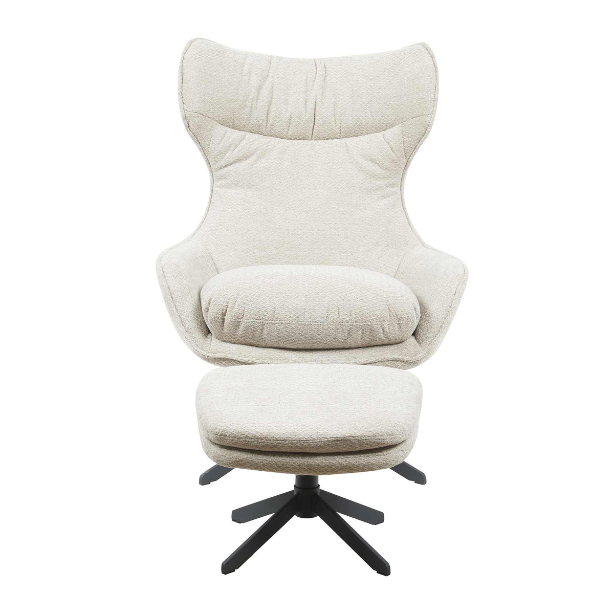 Fauteuil Olivia van Starfurn in zijaanzicht, met de omsluitende rug en zachte armleuning