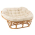 Fauteuil Roni Met Kussen Rotan Naturel/Wit J-Line