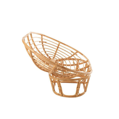 Fauteuil Roni Met Kussen Rotan Naturel/Wit J-Line
