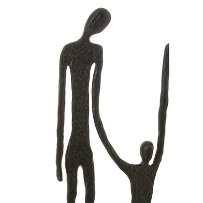 Figuur Familie Aluminium Zwart - Beeld - J-Line - livinglovely.nl