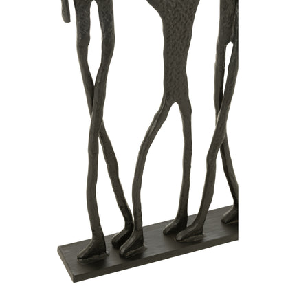 Figuur Familie Aluminium Zwart - Beeld - J-Line - livinglovely.nl