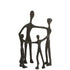 Figuur Familie Kring Aluminium Zwart - Beeld - J-Line - livinglovely.nl