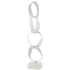Figuur Ringen Op Voet Aluminium Wit Large - Beeld - J-Line - livinglovely.nl