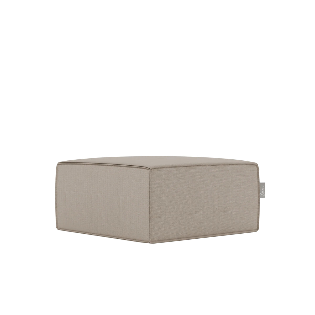 Fixed Square Pouf Boho Taupe - Laui Lounge™ - Poef - Laui Lounge - livinglovely.nl