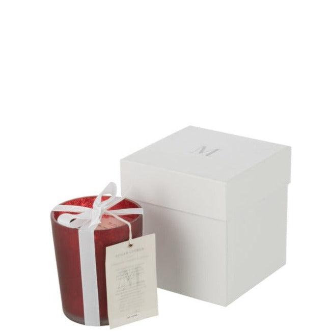 Geurkaars Deluxe Glas Root Small 48uur - Geurkaars - J-Line - livinglovely.nl