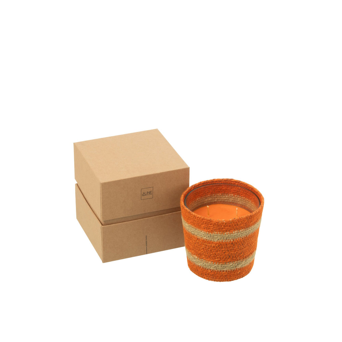 Scented Candle Basket Wax Orange Small - 45 Hours J-Line