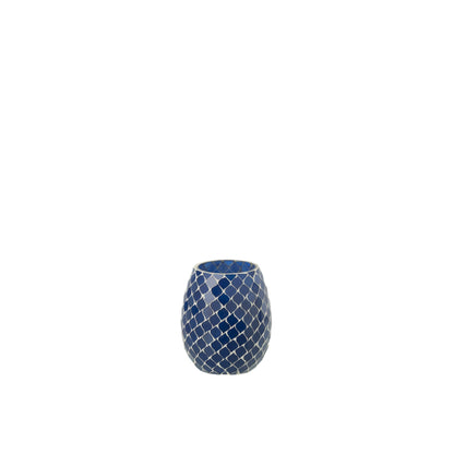 Scented Candle Mia Mosaic Blue Small-90u J-Line
