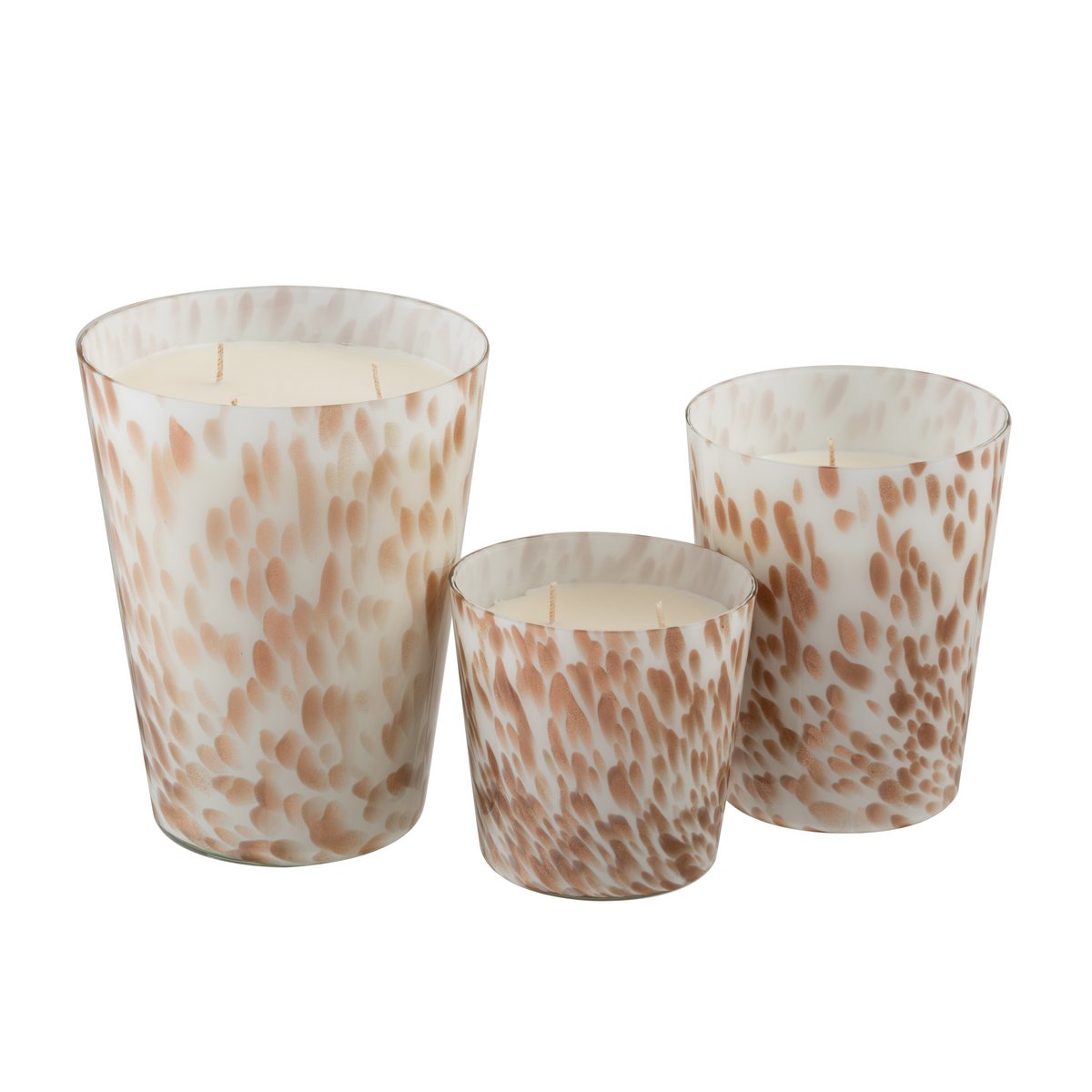 Geurkaars Noa Neon Night Wit/Goud Medium-68u - Geurkaars - J-Line - livinglovely.nl