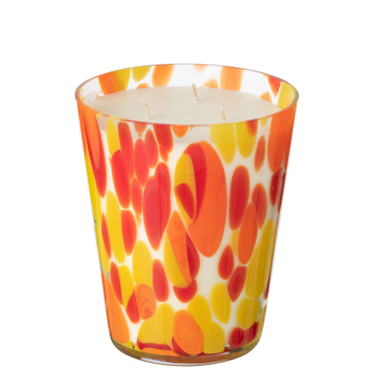 Scented Candle Noa Red/Yellow Large 95 Hours J-Line