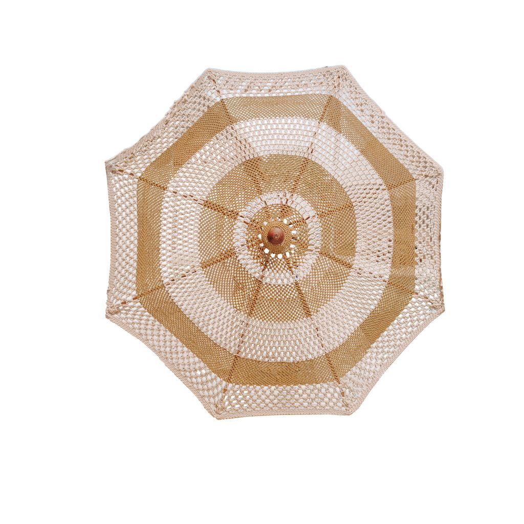Handgeknoopte Parasol - Créme Golden Styles 250cm - Handgeknoopte parasol - Todo Bien - livinglovely.nl