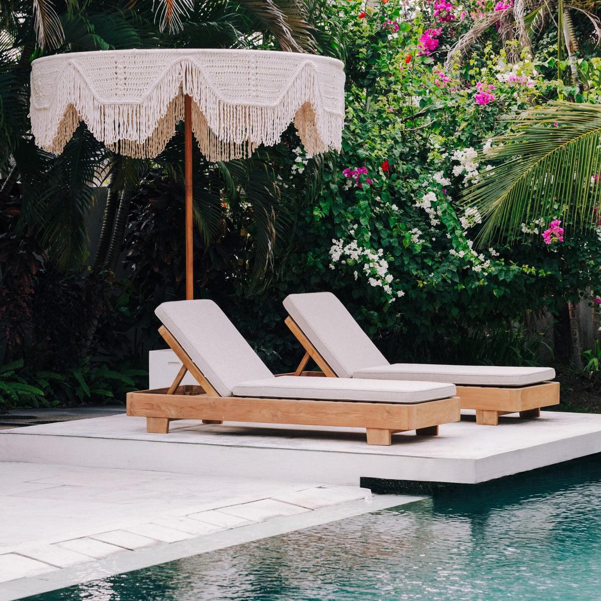 Handgeknoopte Parasol - Polynesië- Crème 250cm - Handgeknoopte parasol - Todo Bien - livinglovely.nl