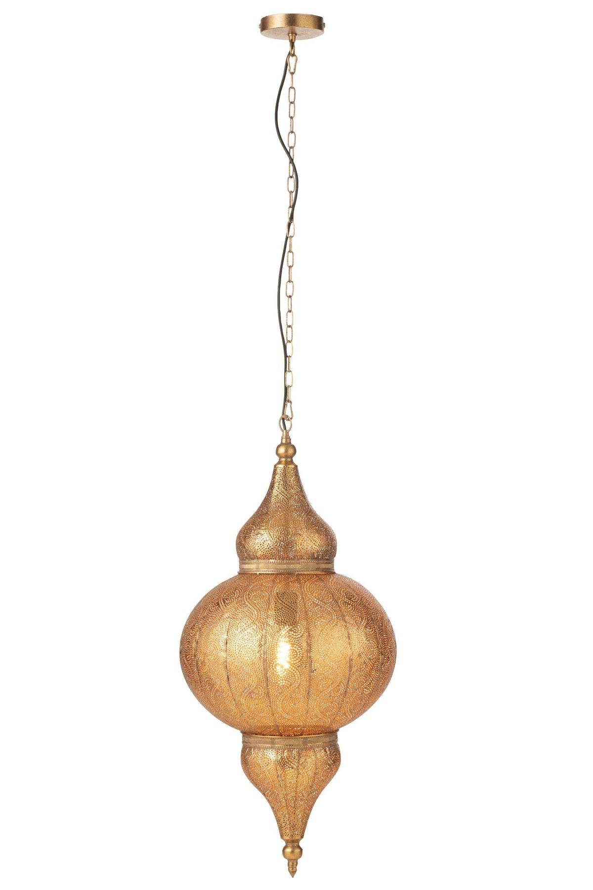 Hanglamp Boor Metaal Goud Large - Hanglamp - J-Line - livinglovely.nl
