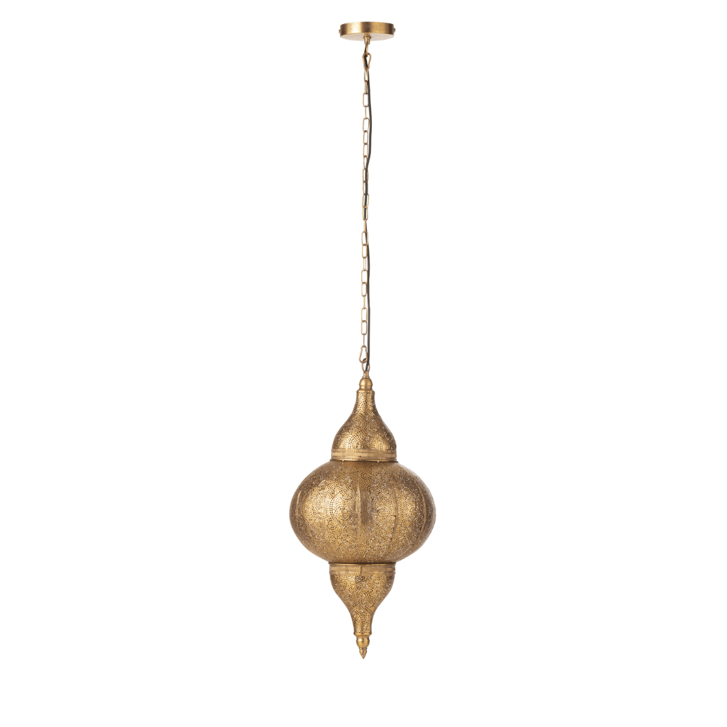 Hanglamp Boor Metaal Goud Small - Hanglamp - J-Line - livinglovely.nl