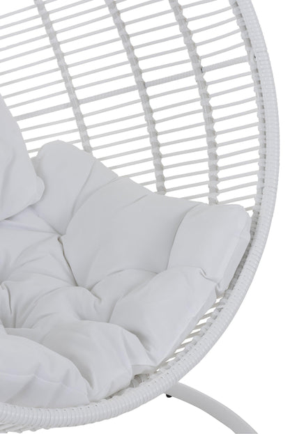Hangstoel Rond Staal Wit - Hangstoel - J-Line - livinglovely.nl