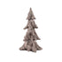 Hascal Kerstboom Beeld Cement Medium van PTMD, kerstboombeeld van lichtbruin cement met hangende takken op witte achtergrond