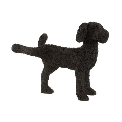 Hond Max Poly Zwart - Beeld - J-Line - livinglovely.nl