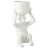Ijsemmer Aap Polyresine Wit - Keukenaccessoire - J-Line - livinglovely.nl