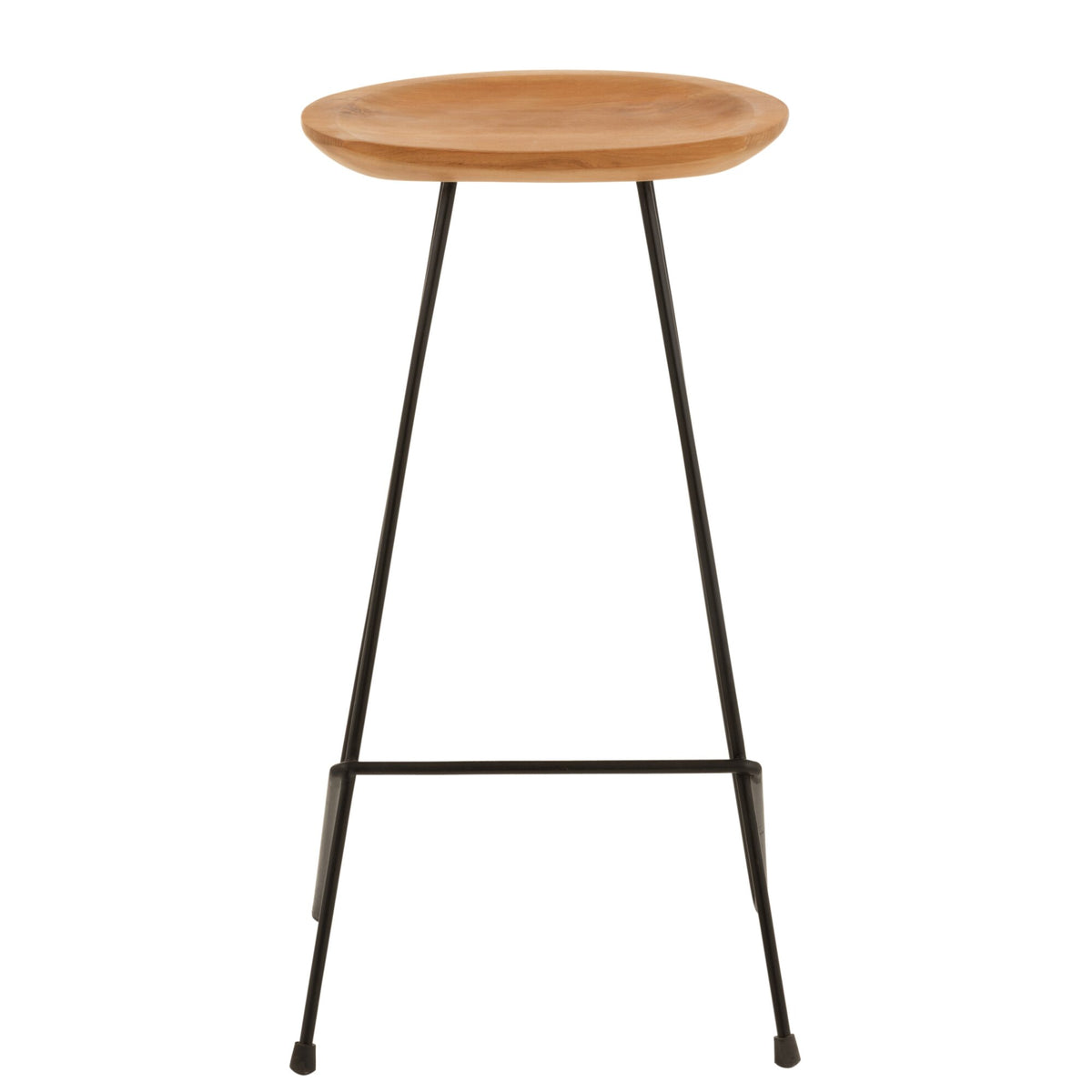 Bar Stool Teak Wood/Iron Natural J-Line