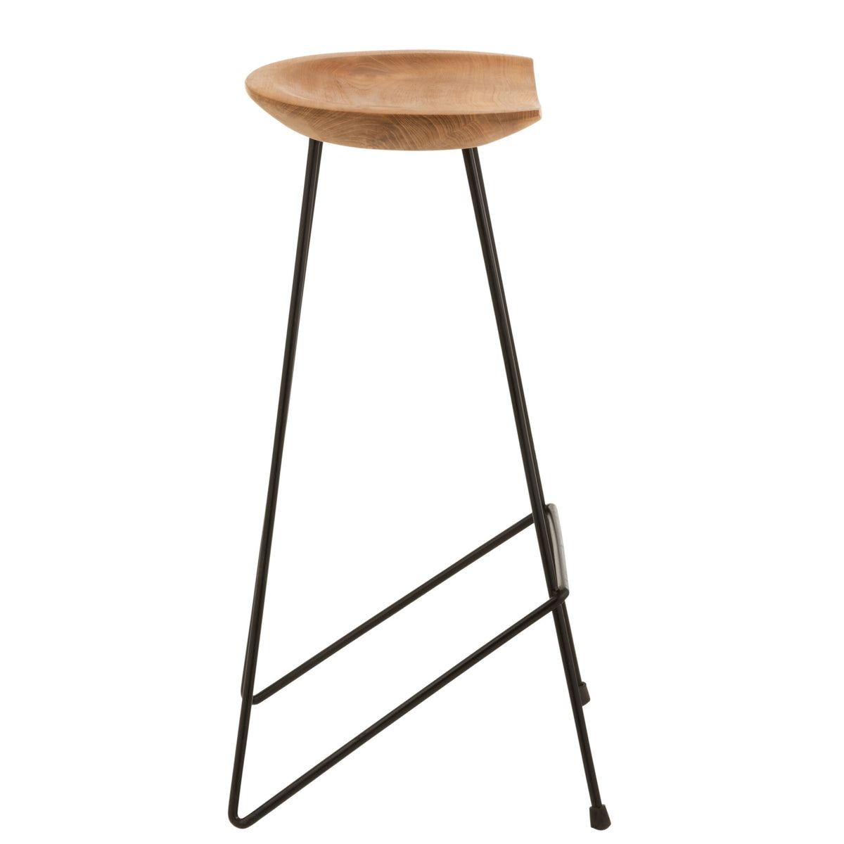 Bar Stool Teak Wood/Iron Natural J-Line