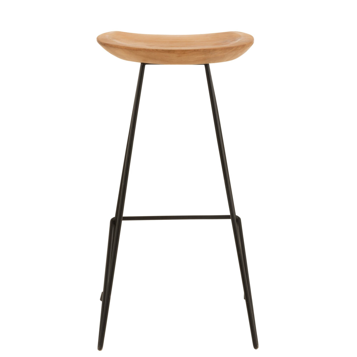 Bar Stool Teak Wood/Iron Natural J-Line