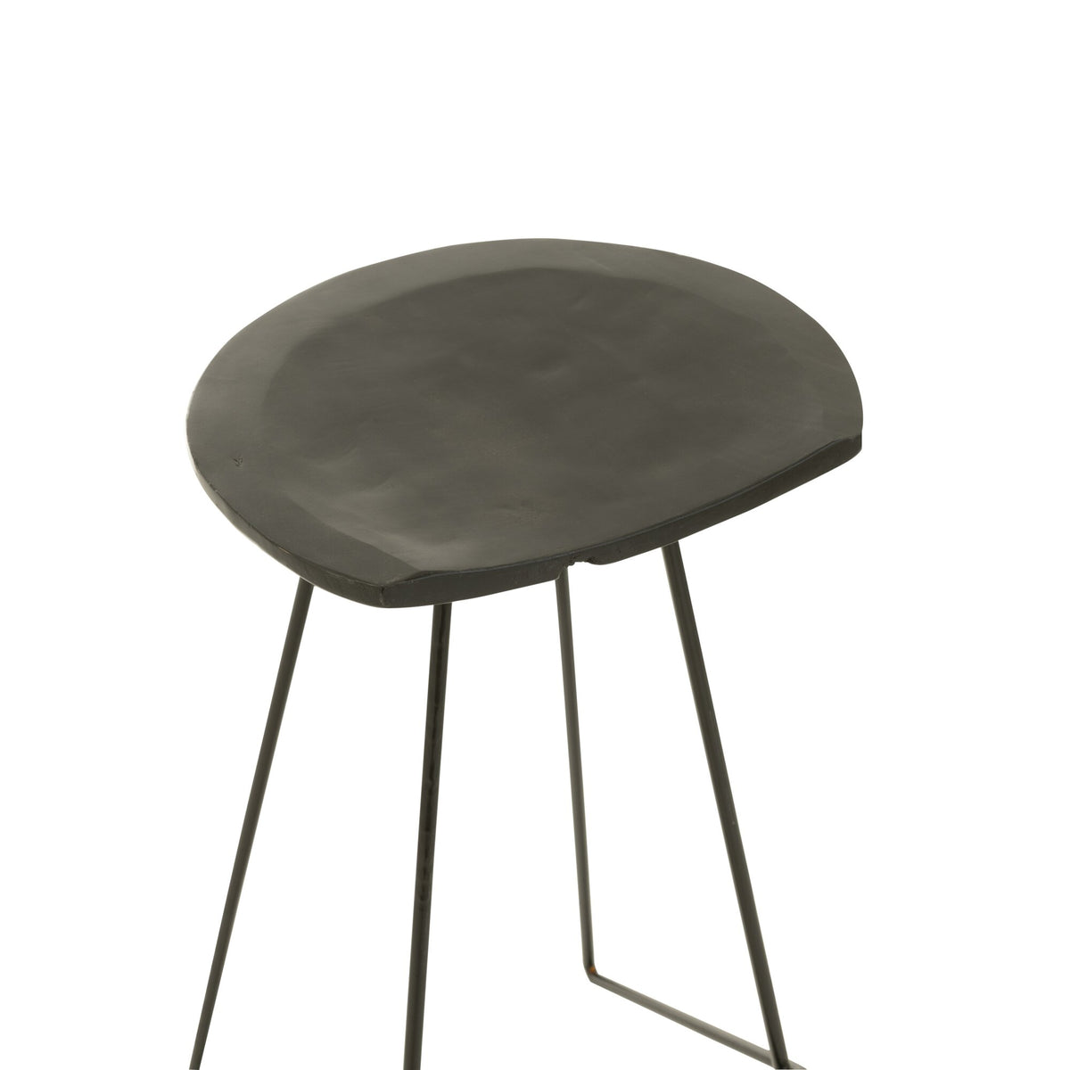 J-Line Bar Stool Teak Wood/Black Iron