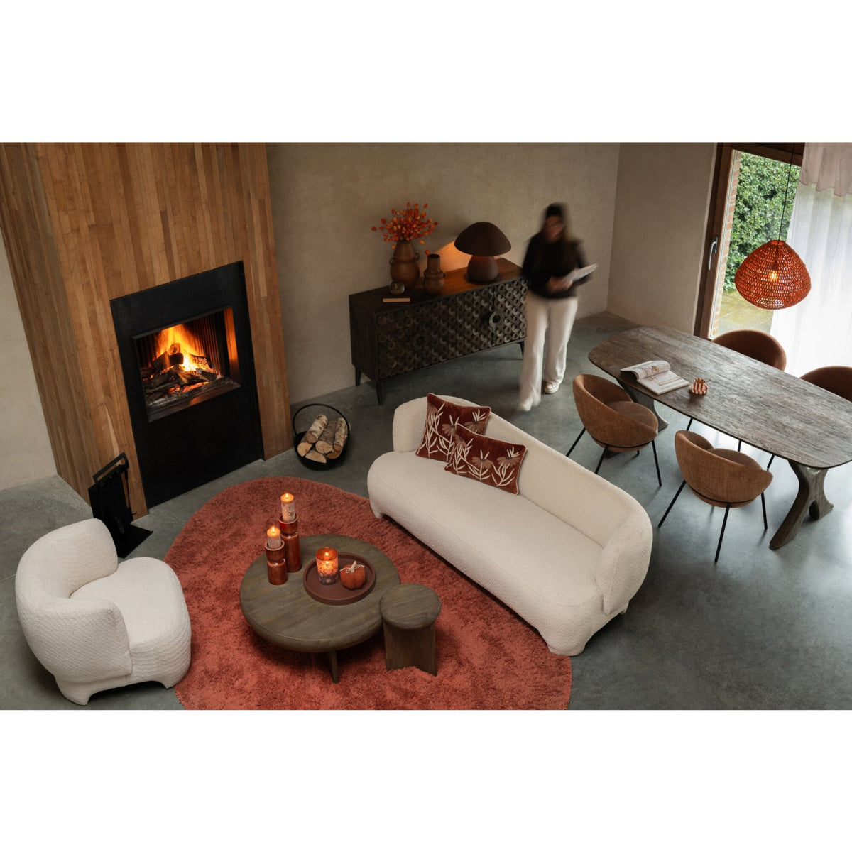 J-Line White 2/3-Seater Sofa J-Line