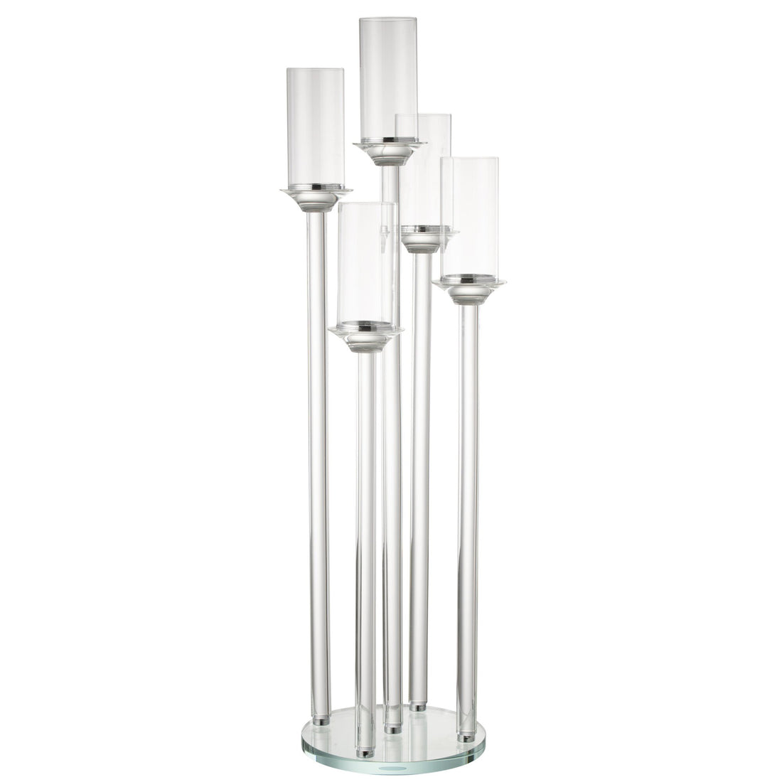 Candle Holder 5 Large Transparent Glass H100cm J-Line