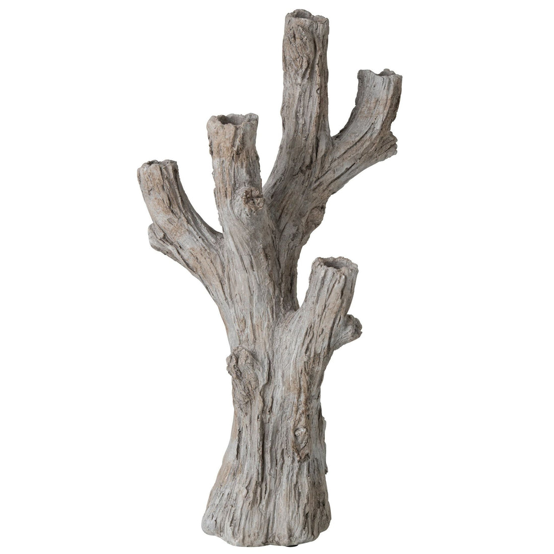 Candle Holder Polyresin Taupe Large J-Line