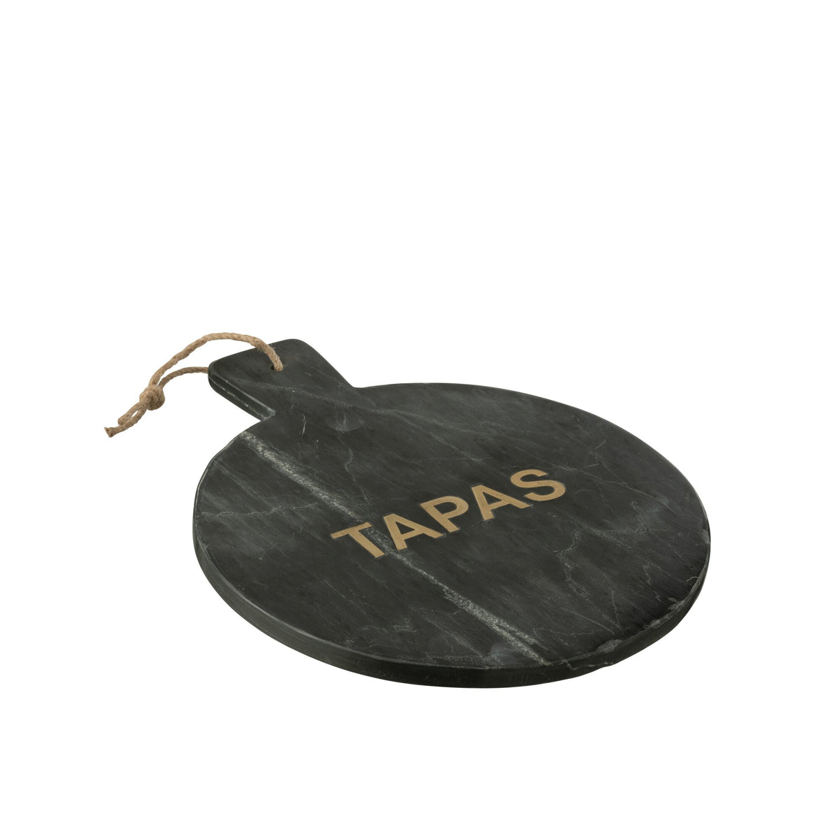 Round Cheese Board Black/Gold-Colored Marble J-Line