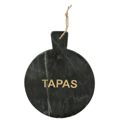 Round Cheese Board Black/Gold-Colored Marble J-Line
