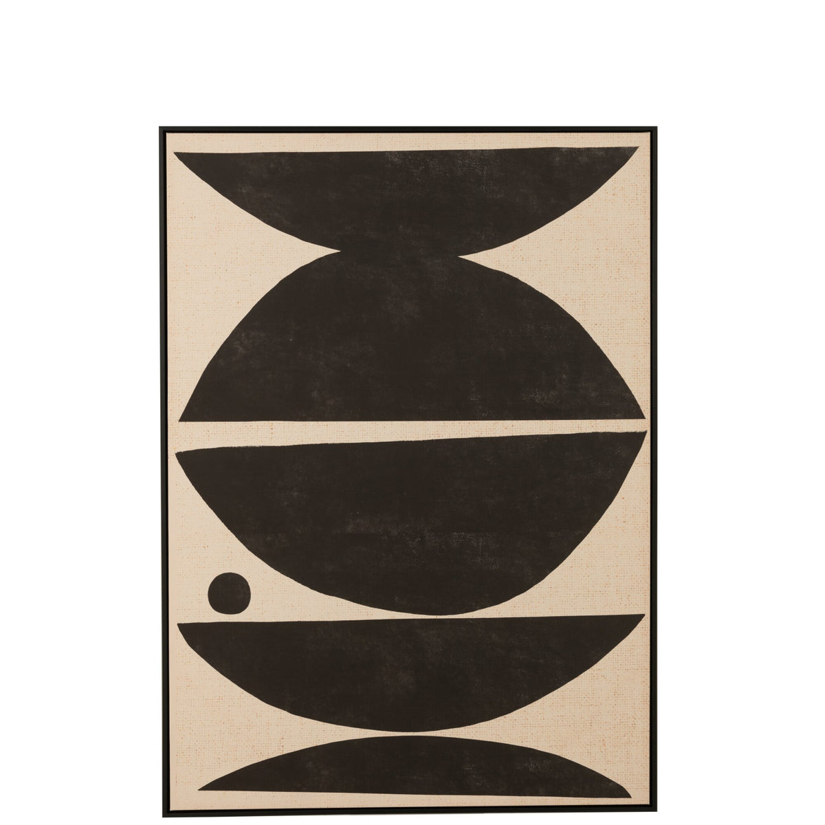 Ethnic Wood/Canvas Frame Shapes Brown/Black J-Line