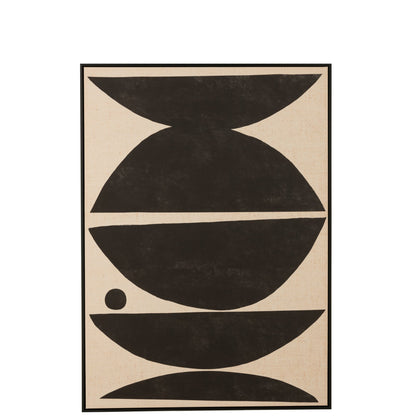 Ethnic Wood/Canvas Frame Shapes Brown/Black J-Line