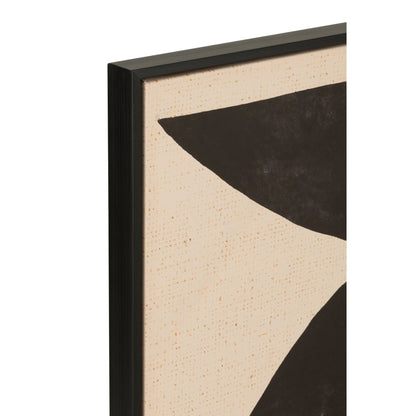 Ethnic Wood/Canvas Frame Shapes Brown/Black J-Line