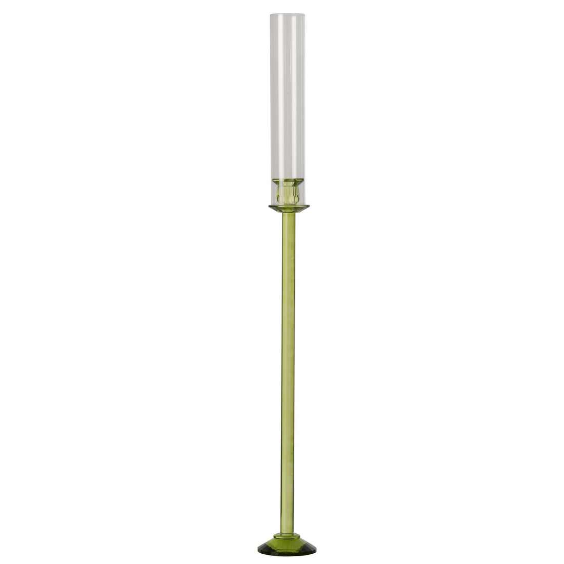 Kandelaar Kristal Groen Large van J-Line, kristallen kandelaar in groen van Ø11cm x H100cm