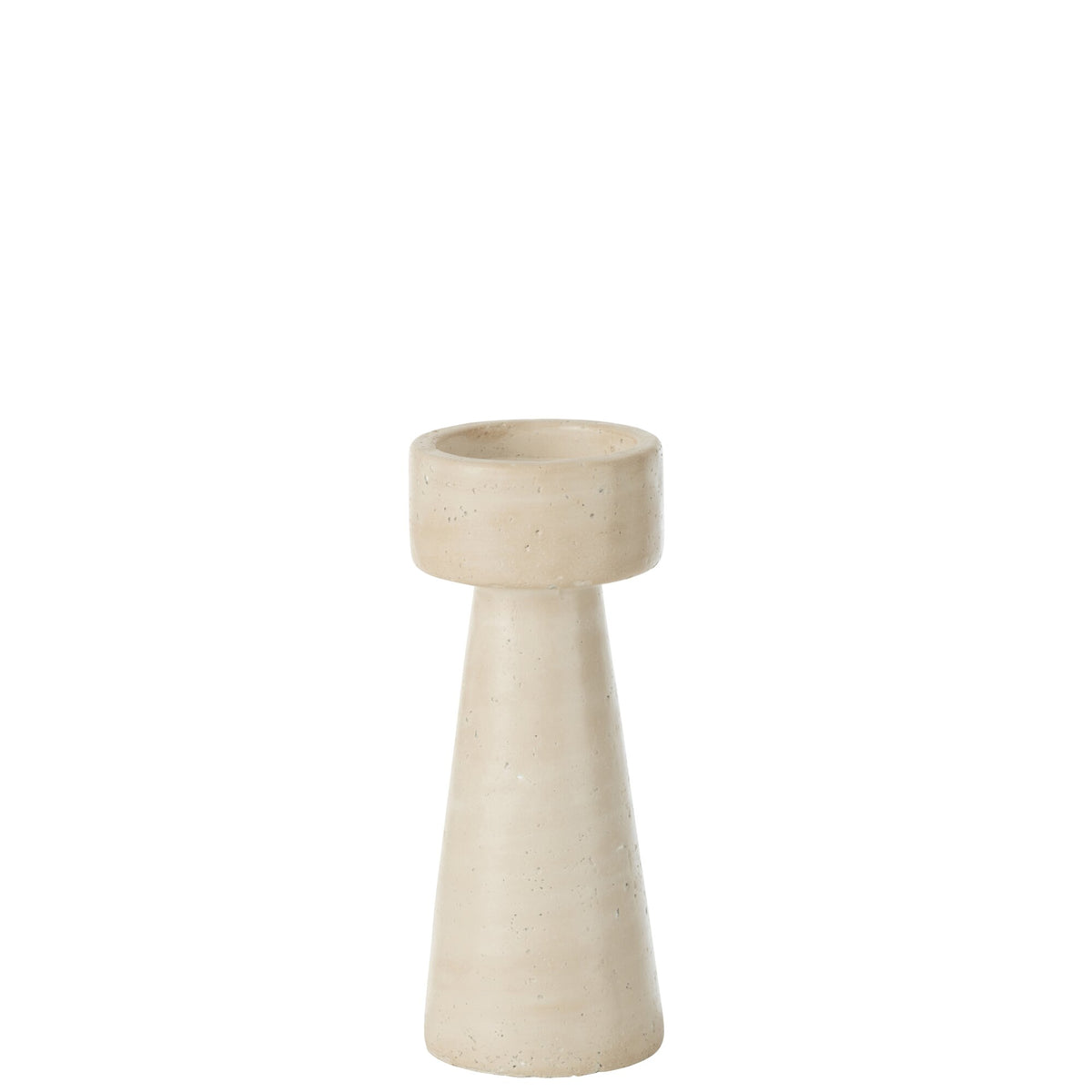 Orlina Cement Cream Large Candle Holder J-Line