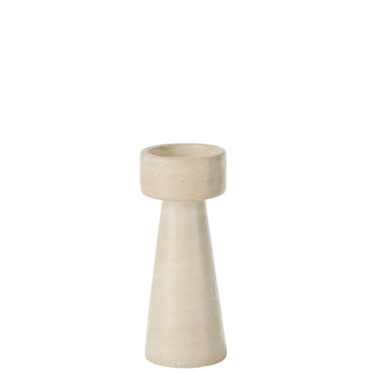Orlina Cement Cream Large Candle Holder J-Line