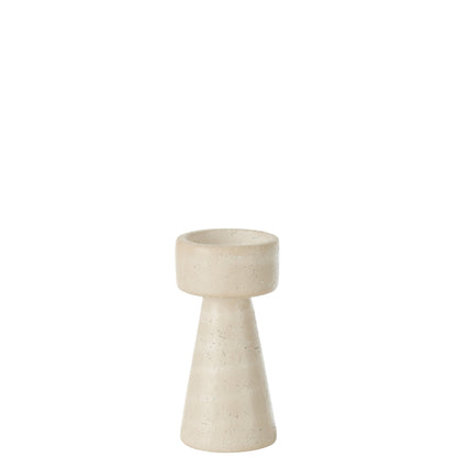Orlina Cement Cream Medium Candle Holder