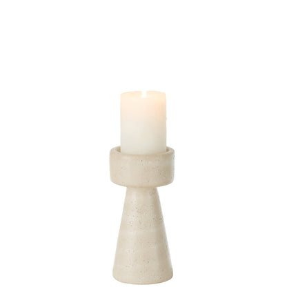 Orlina Cement Cream Medium Candle Holder