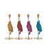 Kandelaar Vogel Resine Mix Set van 4 - Kandelaar - J-Line - livinglovely.nl