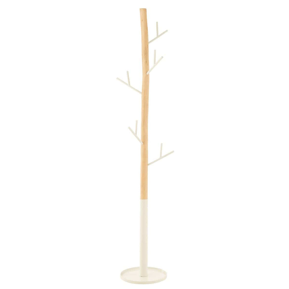 Kapstok Hout Wit/Naturel - Kapstok - J-Line - livinglovely.nl